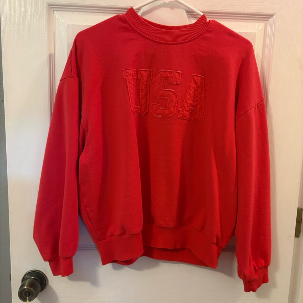 Red USA Women's Sweashirt